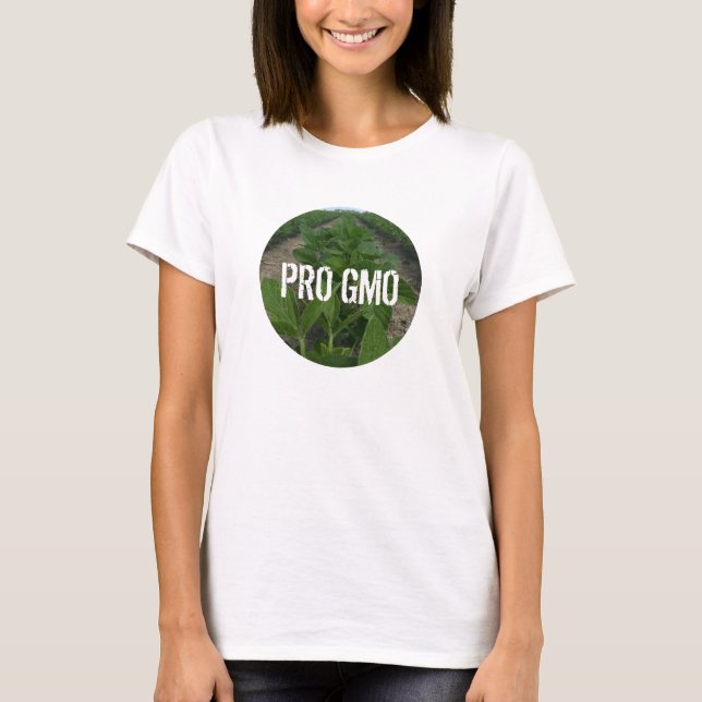 Camiseta Ciencia Pro GMO para la agricultura de soja (Anverso)