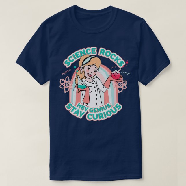 Camiseta Ciencia sacude a un científico Chica (Diseño del anverso)