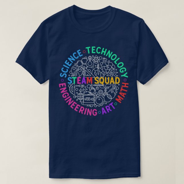 Camiseta Ciencia, tecnología, ingeniería, arte y matemática (Diseño del anverso)