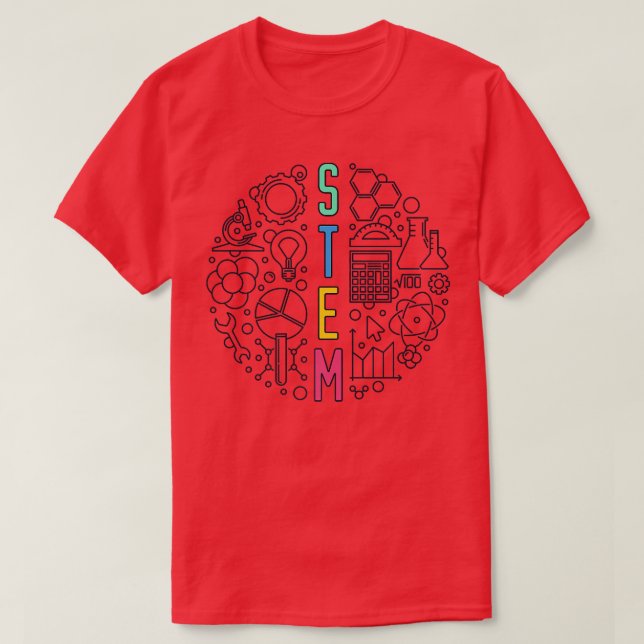 Camiseta Ciencia, tecnología, ingeniería y matemáticas - ST (Diseño del anverso)