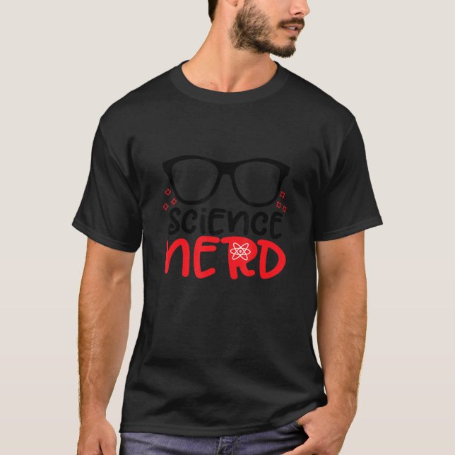 CAMISETA CIENCIAS CIENTÍFICAS NERD CON GLASSES VERDAD FAC (Anverso)
