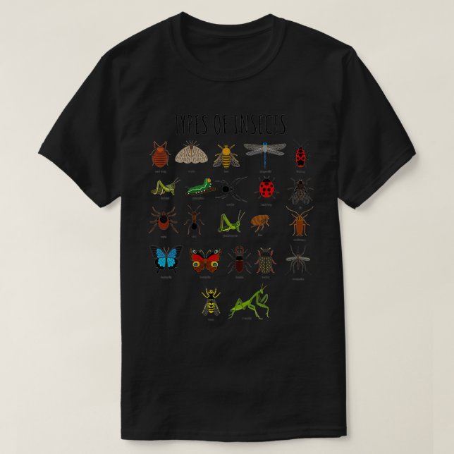 Camiseta Ciencias De Identificación De Errores De Insectos  (Diseño del anverso)