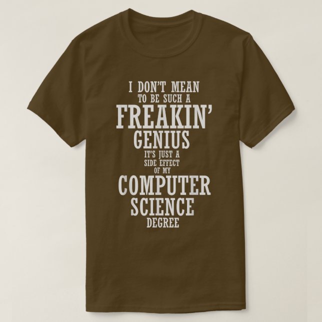 Camiseta Ciencias de la computación Orgulloso Graduación de (Diseño del anverso)