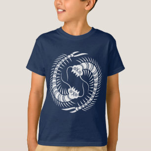 Camiseta Cienpiés frente a frente en círculo