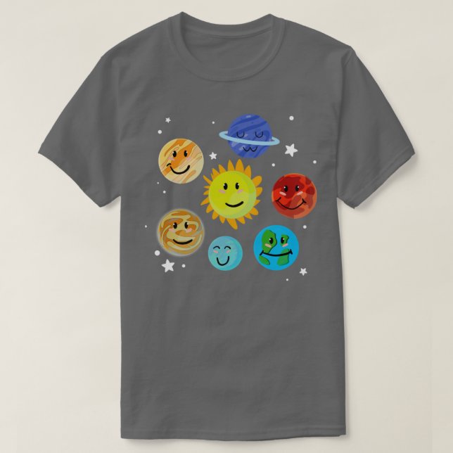 Camiseta Científico astronómico Sistema Solar Universo Cute (Diseño del anverso)