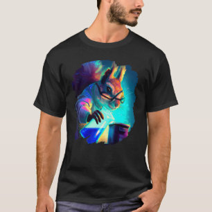 Camiseta Científico astuto de ardilla mezclando química