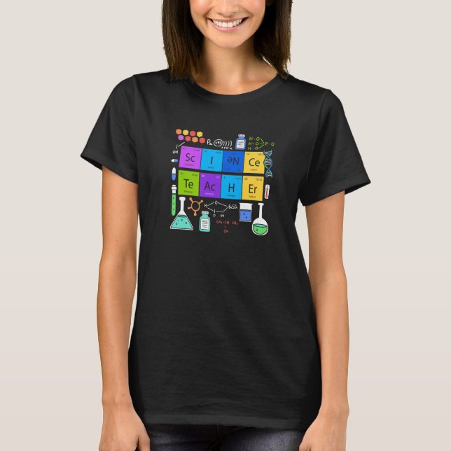 Camiseta Científico Científico Química Fan Elements Profeso (Anverso)
