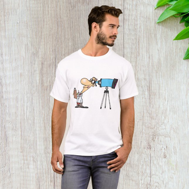 Camiseta Científico con telescopio Humor científico astronó (Subido por el creador)