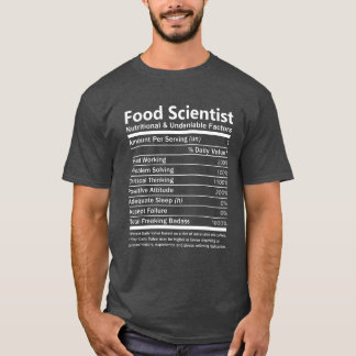 Camiseta Científico de Alimentos Nutricionales e Innegable