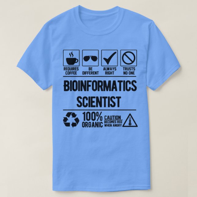 Camiseta Científico de bioinformática (Diseño del anverso)