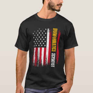 Camiseta Científico De Bioinformática Usa Flag Biology Bioi