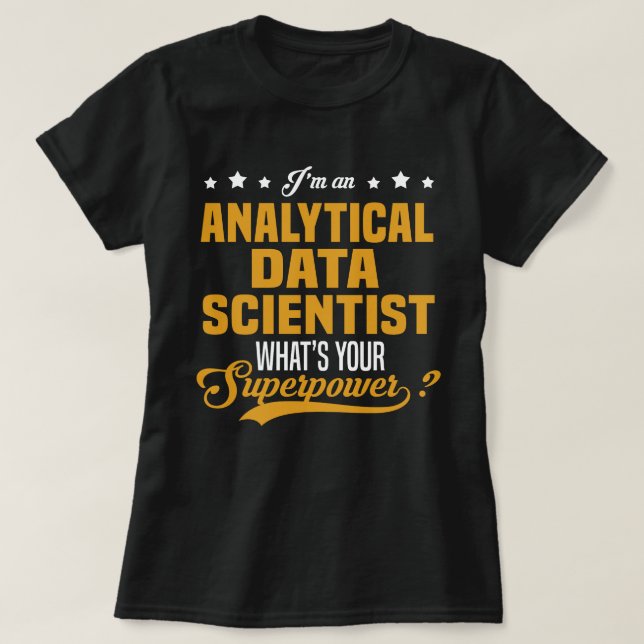 Camiseta Científico de datos analíticos (Diseño del anverso)