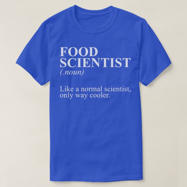 Camiseta Científico De La Alimentación Graciosa Cocinando A (Diseño del anverso)