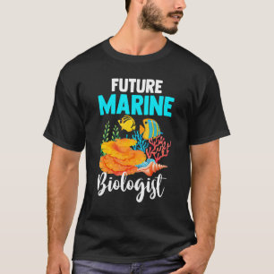 Camiseta Científico de la biología marina en el futuro mari