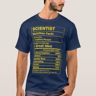 Camiseta Científico de los hechos de nutrición