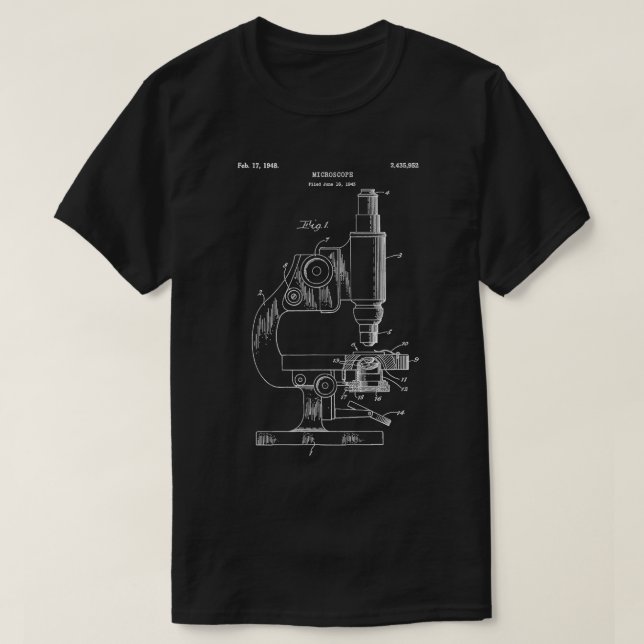 Camiseta Científico del microscopio de ciencias de la cosec (Diseño del anverso)