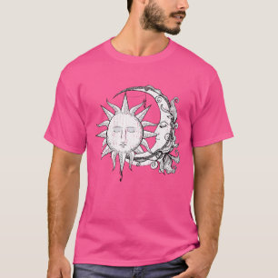 Camiseta Científico Espacial Cuerpo Celeste Sol Luna Estrel