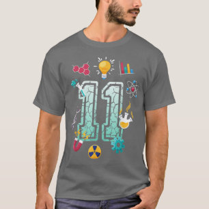 Camiseta Científico Fiesta de escuela de 11 años de edad de