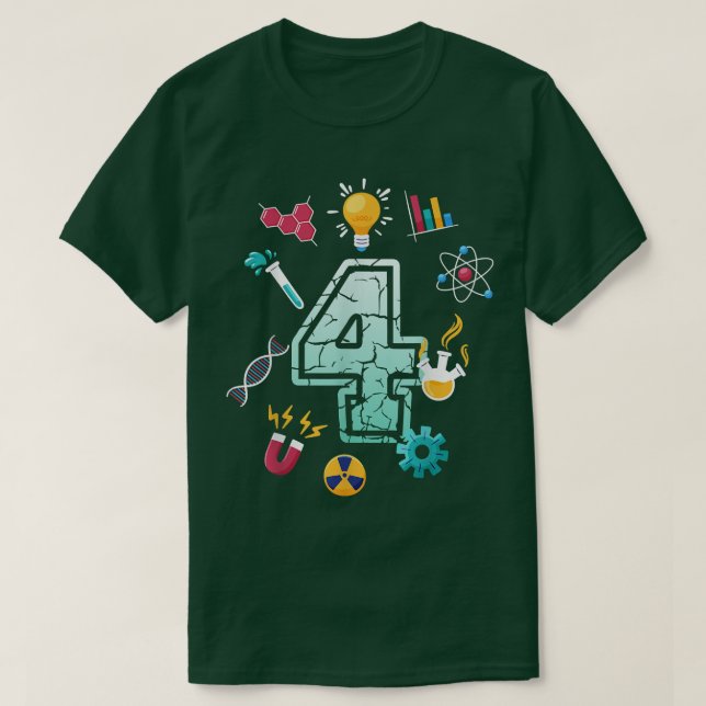 Camiseta Científico Fiesta de la Escuela de Cumpleaños de C (Diseño del anverso)