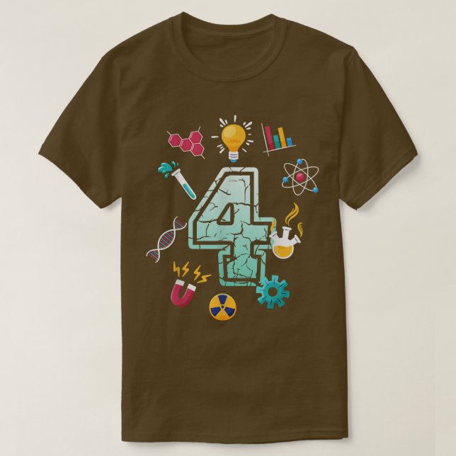 Camiseta Científico Fiesta de la Escuela de Cumpleaños de C (Diseño del anverso)