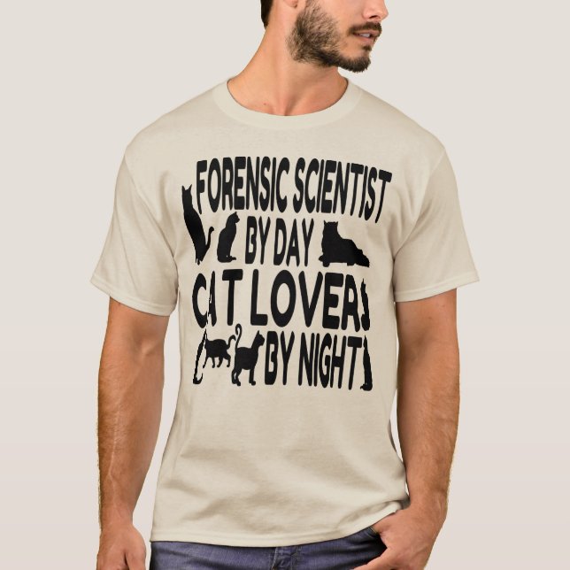 Camiseta Científico forense Cat Lover (Anverso)