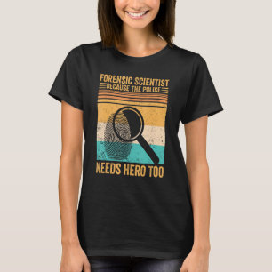 Camiseta Científico Forense Héroe de la Policía Evidencia F