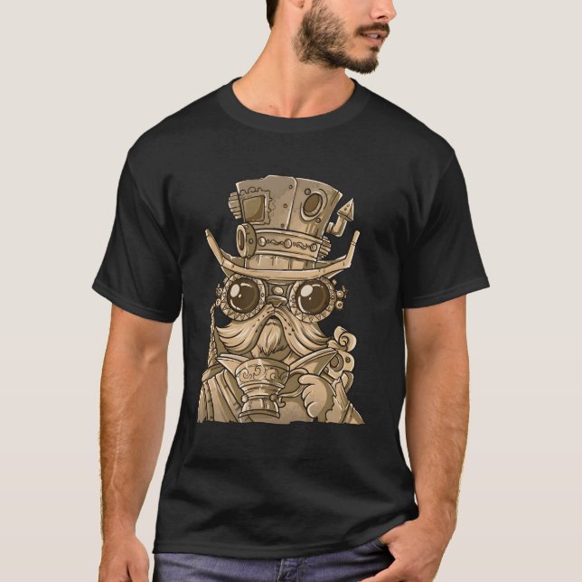 Camiseta Científico loco de Punk de vapor tiempo viajero pi (Anverso)