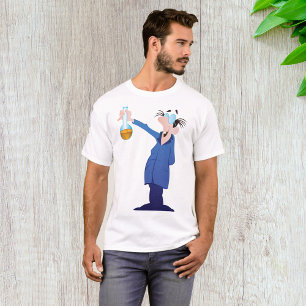 Camiseta Científico Loco Sosteniendo Vaso de Precipitados D