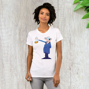 Camiseta Científico Loco Sosteniendo Vaso de Precipitados D