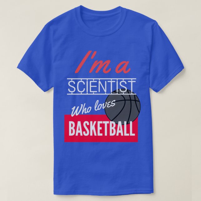 Camiseta Científico que ama el baloncesto (Diseño del anverso)