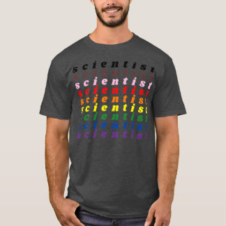 Camiseta científico repitiendo el arco iris a lo ancho