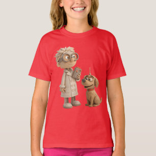 Camiseta Científico y perro Personalizado lindo - Geeky est