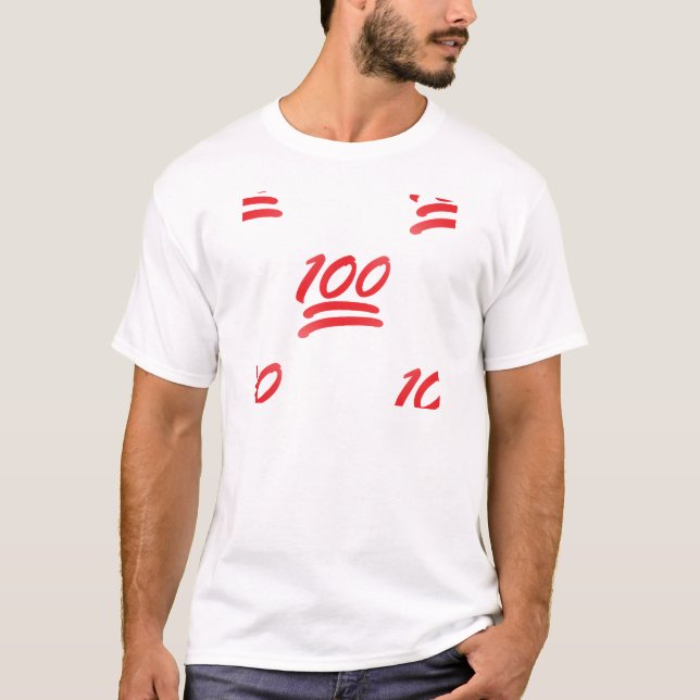 Camiseta ciento de emoji (Anverso)