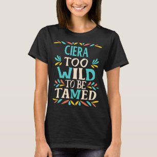 Camiseta CIERA Nombre Chicas Retro Cute Nombre Círculo