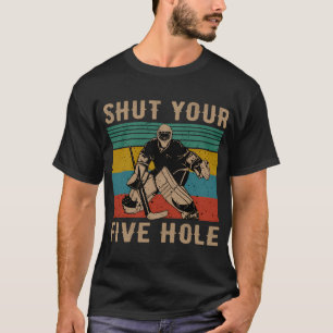 Camiseta Cierra tu canalla de hockey sobre hielo de cinco h