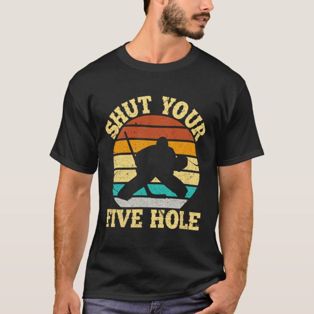 Camiseta Cierra tu divertido hoyo de cinco hoyos (Anverso)