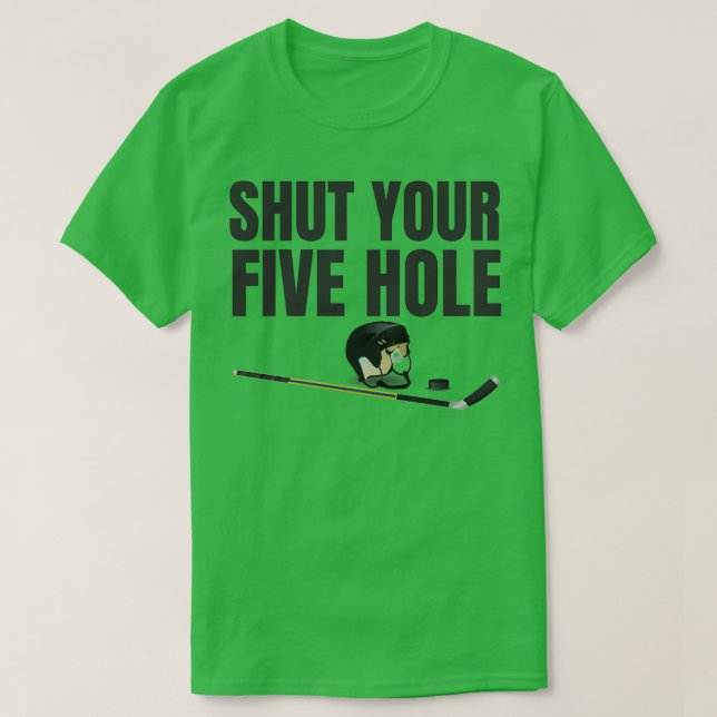 Camiseta Cierra tu regalo de los cinco amantes del hockey s (Diseño del anverso)