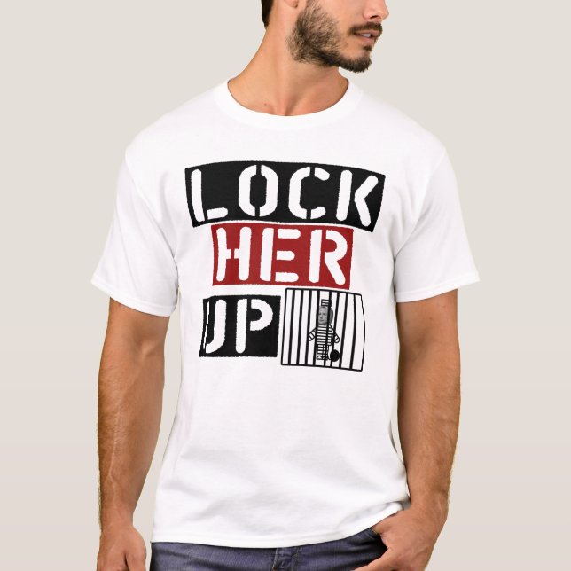 Camiseta Cierre a su Hillary Clinton torcida ascendente (Anverso)