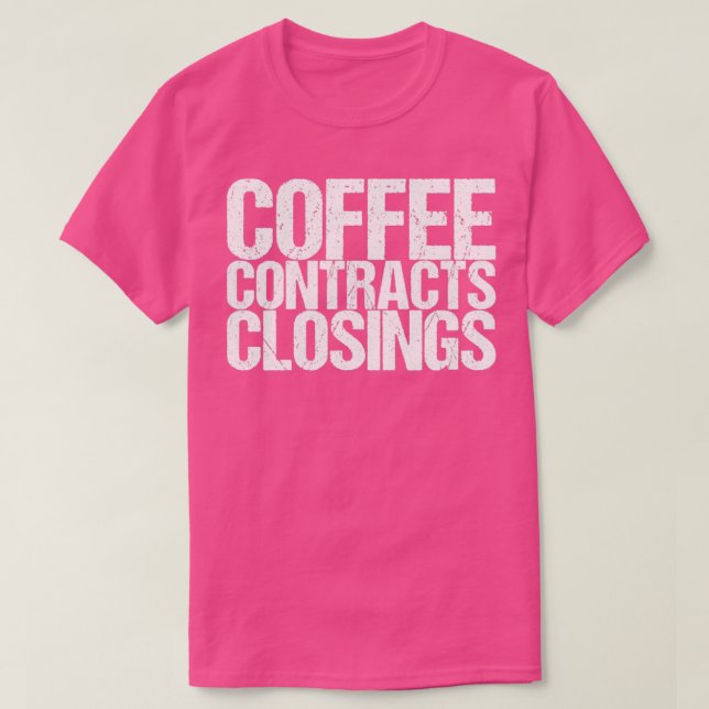 Camiseta Cierre de contratos de café (Diseño del anverso)