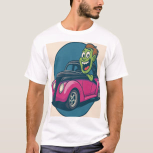 Camiseta Cierre de cremallera zombie: engendro de dibujos a