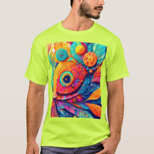 Camiseta Cierre De Hojas En Forma De Ojo