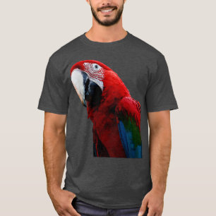 Camiseta Cierre De Un Loro De Macao De Ala Verde