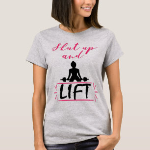 Camiseta Cierre para arriba y levante, mujer fuerte