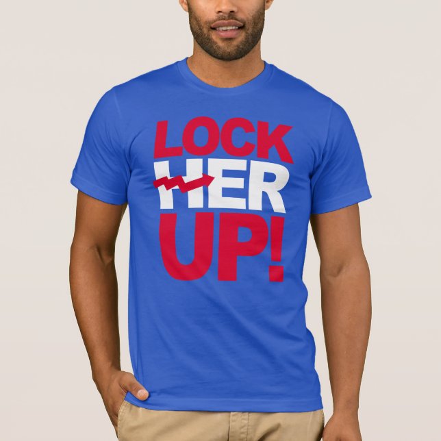 Camiseta CIÉRRELA PARA ARRIBA - Anti-Hillary - - (Anverso)