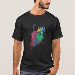 Camiseta Ciervo Animal Acuarela Lindo para Ciervo Colorido