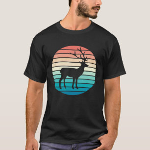 Camiseta Ciervo Animal Antiguo Cazador Retro Animales Caza 