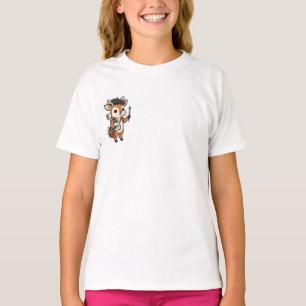 Camiseta Ciervo Artístico Pintor con Boina Niños