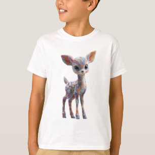 Camiseta Ciervo cervatillo psicodélico arcoíris niños