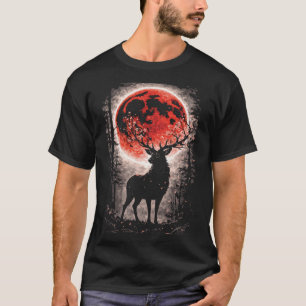 Camiseta Ciervo, Ciervo, Ciervo en el Bosque de la Luna Roj