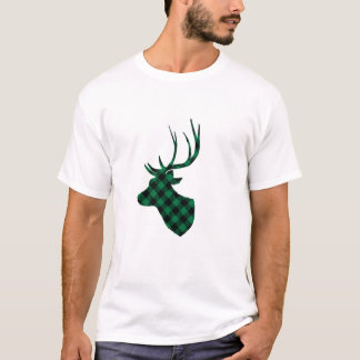 Camiseta Ciervo de Cuadro de Bufalo Negro